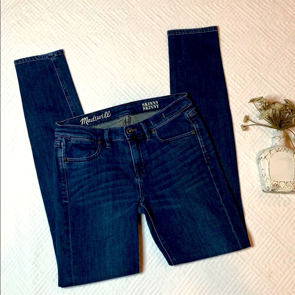 Madewell Skinny Skinny Jeans, Medium Distressed Wash, Size 27 Waist